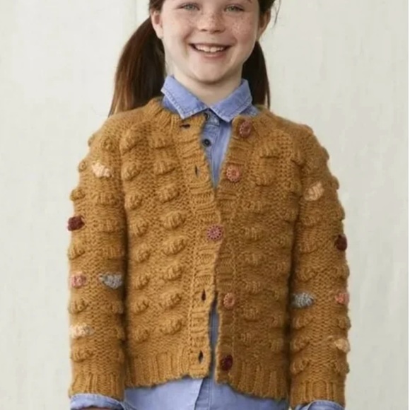 Matilda Jane Other - Matilda Jane Shelly Girls Pompom Popcorn Cardigan Sweater size 4